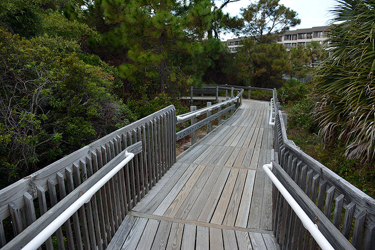 Boardwalk to the beach at Driessen Beach Park in Hilton Head, SC