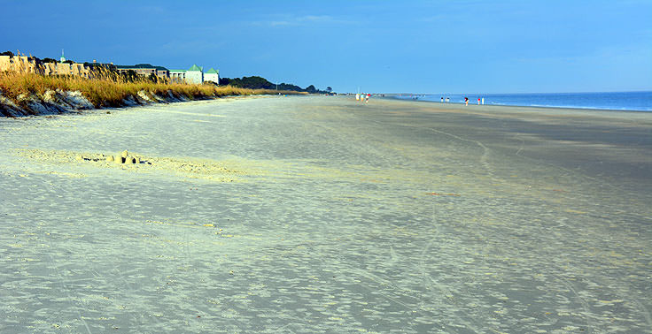 The beach at Folly Field Park in Hilton Head, SC