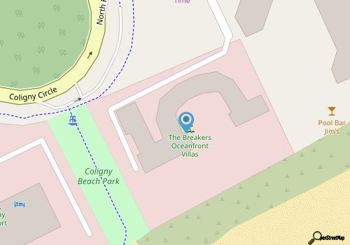 Beach-view condo in oceanfront complex with outdoor pool, beach access & balcony map location