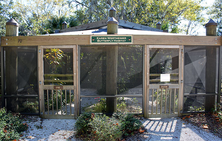 The butterfly habitat at the Coastal Discovery Museum in Hilton Head, SC