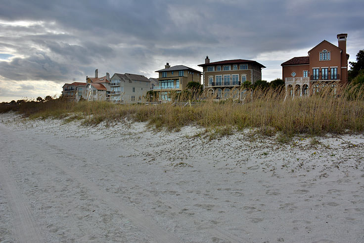 Beautiful homes on the beach near Driessen Beach Park in Hilton Head, SC