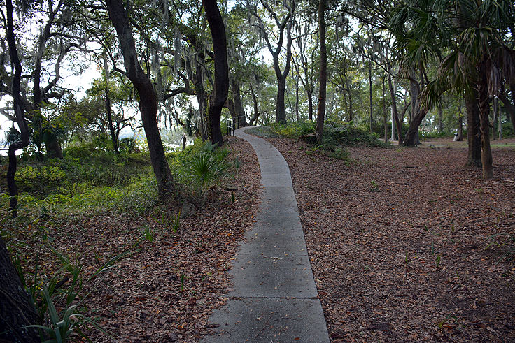 A walkway in Fort Mitchel in Hilton Head, SC