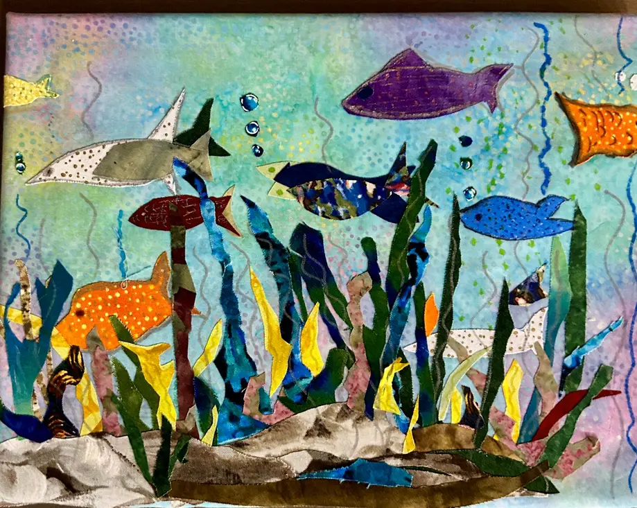 Quilting Workshop - A Fused Fabric Underwater Sea Collage