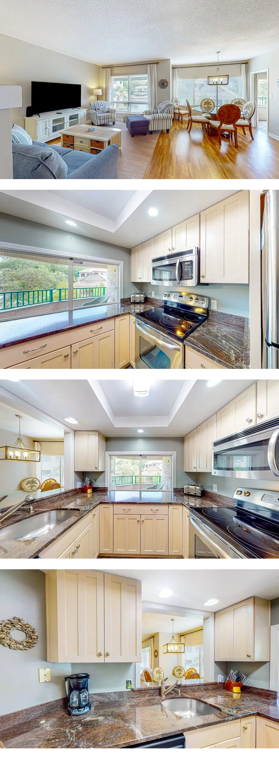 Inviting condo with water view, covered ...