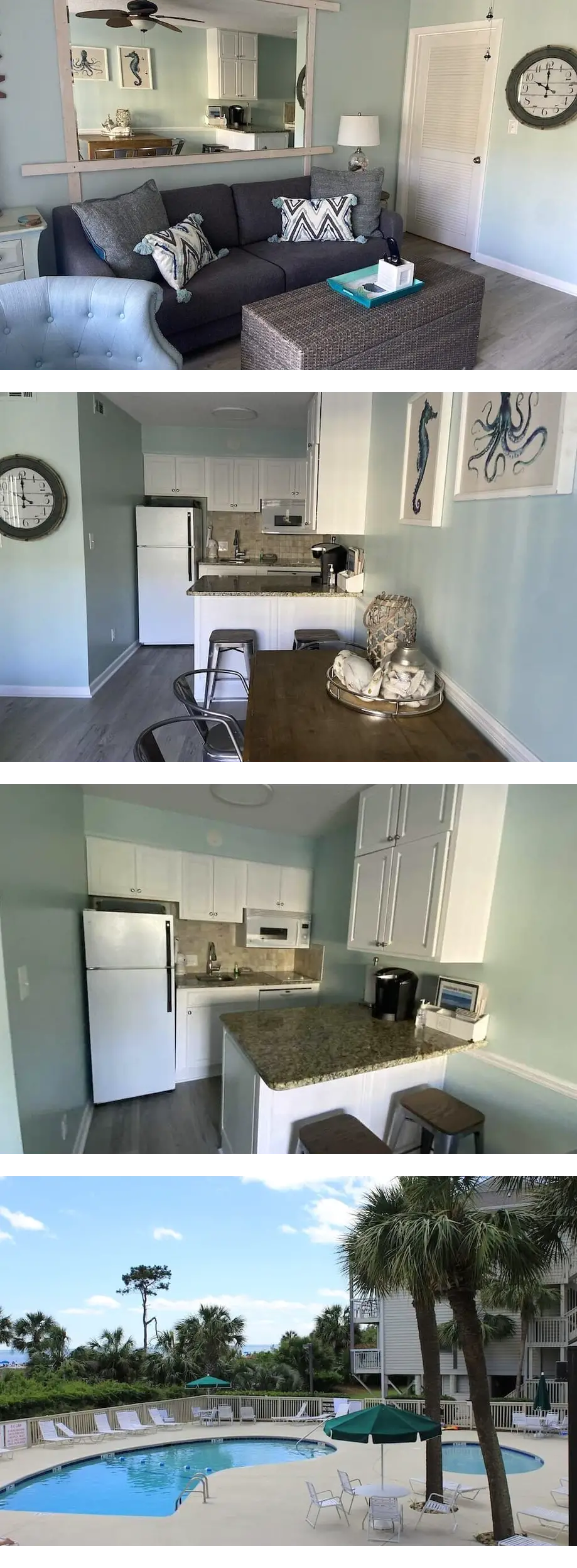 Oceanfront condo, steps to beach & pool