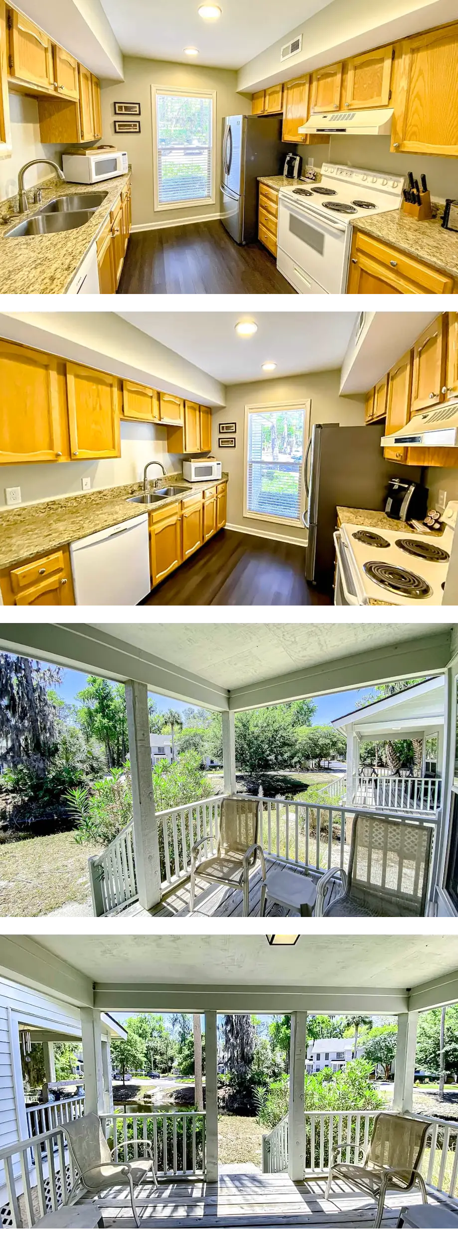 Water view condo with covered deck, on s...